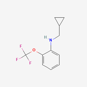 molecular formula C11H12F3NO B1453380 Cyclopropylmethyl-(2-trifluoromethoxyphenyl)-amine CAS No. 1156163-83-5