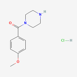 molecular formula C12H17ClN2O2 B1453382 1-(4-Methoxybenzoyl)piperazine hydrochloride CAS No. 1030288-85-7