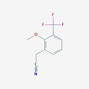 molecular formula C10H8F3NO B1453385 2-Methoxy-3-(trifluoromethyl)phenylacetonitrile CAS No. 1017778-81-2