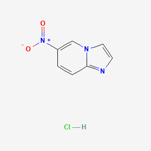 molecular formula C7H6ClN3O2 B1453389 6-Nitroimidazo[1,2-a]pyridine hydrochloride CAS No. 957120-37-5