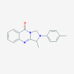 B145339 2,3-Dihydro-3-methyl-2-(4-methylphenyl)imidazo[5,1-b]quinazolin-9(1H)-one CAS No. 131229-46-4