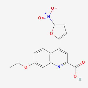 7-Ethoxy-4-(5-nitrofuran-2-yl)quinoline-2-carboxylic acid