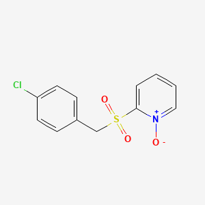 Pyridine, 2-[[(4-chlorophenyl)methyl]sulfonyl]-, 1-oxide