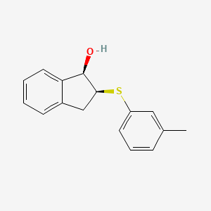 (1R,2S)-2-[(3-Methylphenyl)sulfanyl]-2,3-dihydro-1H-inden-1-ol