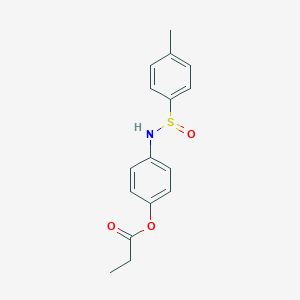 4-[(4-Methylbenzene-1-sulfinyl)amino]phenyl propanoate