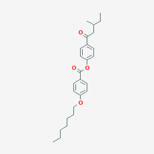 4-(3-Methylpentanoyl)phenyl 4-(heptyloxy)benzoate