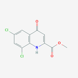 molecular formula C11H7Cl2NO3 B1453398 6,8-二氯-4-氧代-1,4-二氢喹啉-2-甲酸甲酯 CAS No. 1065074-55-6