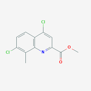 molecular formula C12H9Cl2NO2 B1453402 4,7-二氯-8-甲基喹啉-2-羧酸甲酯 CAS No. 1133115-64-6
