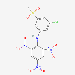 N-[3-Chloro-5-(methanesulfonyl)phenyl]-2,4,6-trinitroaniline