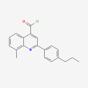 8-Methyl-2-(4-propylphenyl)quinoline-4-carbonyl chloride