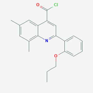 6,8-Dimethyl-2-(2-propoxyphenyl)quinoline-4-carbonyl chloride