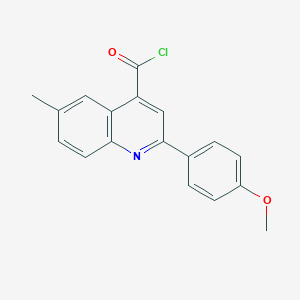 molecular formula C18H14ClNO2 B1453406 2-(4-Methoxyphenyl)-6-methylquinoline-4-carbonyl chloride CAS No. 1160264-63-0