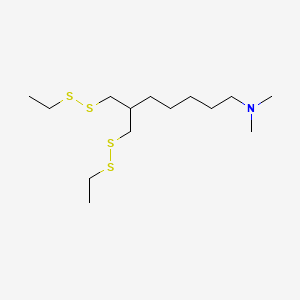 7-(Ethyldisulfanyl)-6-[(ethyldisulfanyl)methyl]-N,N-dimethylheptan-1-amine