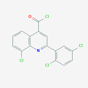 molecular formula C16H7Cl4NO B1453407 8-Chloro-2-(2,5-dichlorophenyl)quinoline-4-carbonyl chloride CAS No. 1160256-64-3
