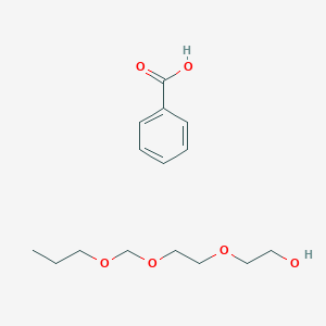 molecular formula C15H24O6 B14534123 Benzoic acid;2-[2-(propoxymethoxy)ethoxy]ethanol CAS No. 62254-48-2