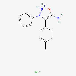 5-Amino-4-(4-methylphenyl)-3-phenyl-2,3-dihydro-1,2,3-oxadiazol-2-ium chloride