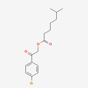 2-(4-Bromophenyl)-2-oxoethyl 6-methylheptanoate