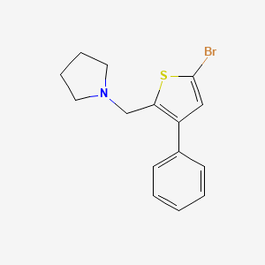 1-[(5-Bromo-3-phenylthiophen-2-yl)methyl]pyrrolidine