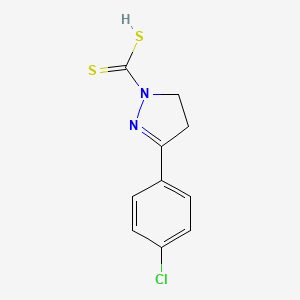 3-(4-Chlorophenyl)-4,5-dihydro-1H-pyrazole-1-carbodithioic acid