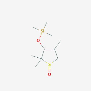 2,2,4-Trimethyl-3-[(trimethylsilyl)oxy]-2,5-dihydro-1H-1lambda~4~-thiophen-1-one