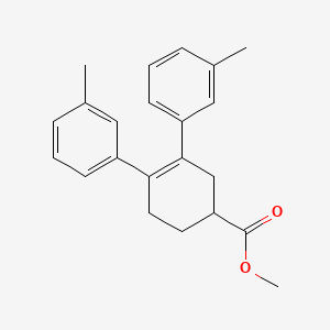 molecular formula C22H24O2 B14534268 Methyl 3,4-bis(3-methylphenyl)cyclohex-3-ene-1-carboxylate CAS No. 62544-07-4