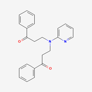 3,3'-[(Pyridin-2-yl)azanediyl]bis(1-phenylpropan-1-one)