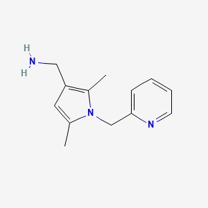 B1453433 [2,5-Dimethyl-1-(pyridin-2-ylmethyl)pyrrol-3-yl]methanamine CAS No. 1177360-17-6