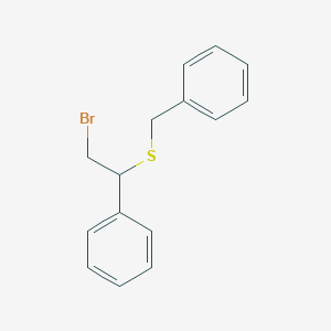 Benzene, [[(2-bromo-1-phenylethyl)thio]methyl]-