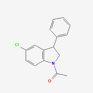 1-(5-Chloro-3-phenyl-2,3-dihydro-1H-indol-1-yl)ethan-1-one