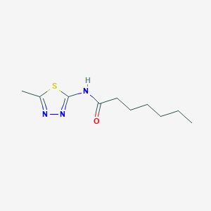 N-(5-methyl-1,3,4-thiadiazol-2-yl)heptanamide