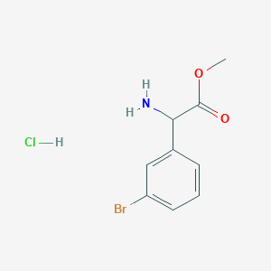 molecular formula C9H11BrClNO2 B1453440 氨基(3-溴苯基)乙酸甲酯盐酸盐 CAS No. 1219198-88-5