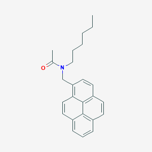 N-Hexyl-N-[(pyren-1-yl)methyl]acetamide