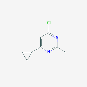 molecular formula C8H9ClN2 B1453443 4-Chloro-6-cyclopropyl-2-methylpyrimidine CAS No. 1159818-45-7