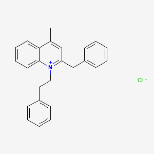 2-Benzyl-4-methyl-1-(2-phenylethyl)quinolin-1-ium chloride