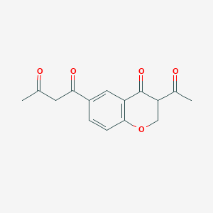 1-(3-Acetyl-4-oxo-3,4-dihydro-2H-1-benzopyran-6-yl)butane-1,3-dione