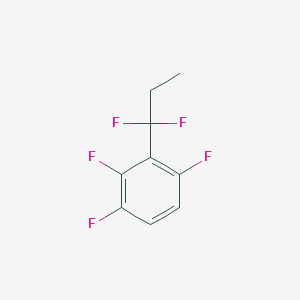 molecular formula C9H7F5 B1453458 2-(1,1-Difluoropropyl)-1,3,4-trifluorobenzene CAS No. 1138445-51-8