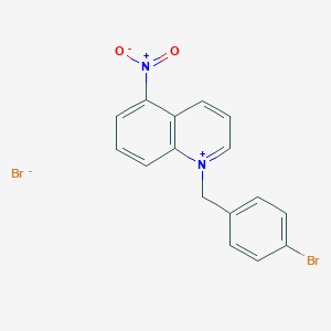 1-[(4-Bromophenyl)methyl]-5-nitroquinolin-1-ium bromide