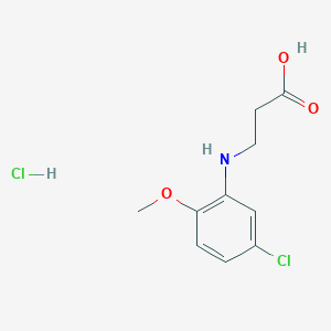molecular formula C10H13Cl2NO3 B1453463 3-[(5-氯-2-甲氧基苯基)氨基]丙酸盐酸盐 CAS No. 1193390-47-4