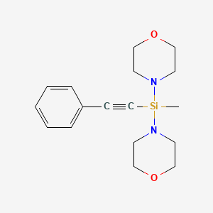 4,4'-[Methyl(phenylethynyl)silanediyl]bis(morpholine)