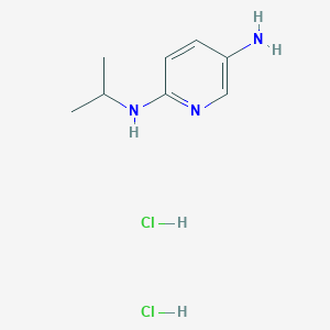 molecular formula C8H15Cl2N3 B1453464 2-N-(propan-2-yl)pyridine-2,5-diamine dihydrochloride CAS No. 1210765-92-6