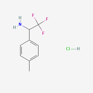 molecular formula C9H11ClF3N B1453468 2,2,2-Trifluoro-1-(p-tolyl)ethanamine hydrochloride CAS No. 1186195-01-6