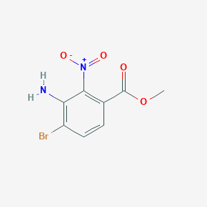 molecular formula C8H7BrN2O4 B1453469 Methyl 3-amino-4-bromo-2-nitrobenzoate CAS No. 1207175-60-7