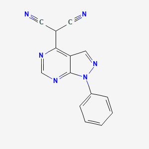 (1-Phenyl-1H-pyrazolo[3,4-d]pyrimidin-4-yl)propanedinitrile