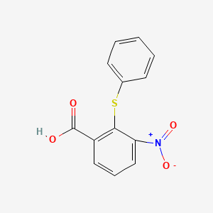 molecular formula C13H9NO4S B1453474 3-硝基-2-(苯硫基)苯甲酸 CAS No. 13421-12-0