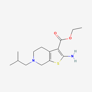 molecular formula C14H22N2O2S B1453475 2-氨基-6-(2-甲基丙基)-4H,5H,6H,7H-噻吩并[2,3-c]吡啶-3-羧酸乙酯 CAS No. 802313-16-2