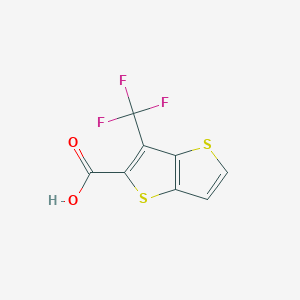 molecular formula C8H3F3O2S2 B1453477 3-(三氟甲基)噻吩并[3,2-b]噻吩-2-甲酸 CAS No. 1193388-63-4