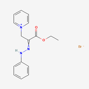 1-[3-Ethoxy-3-oxo-2-(2-phenylhydrazinylidene)propyl]pyridin-1-ium bromide