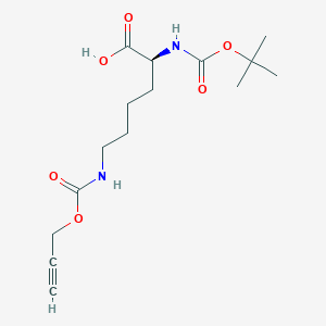 molecular formula C15H24N2O6 B1453478 (S)-2-(tert-butoxycarbonylamino)-6-((prop-2-ynyloxy)carbonylamino)hexanoic acid CAS No. 1202704-91-3