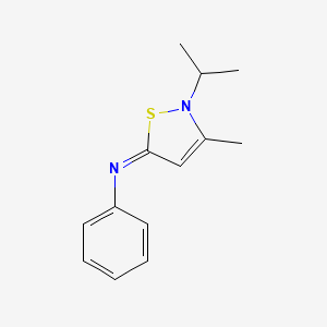 (5E)-3-Methyl-N-phenyl-2-(propan-2-yl)-1,2-thiazol-5(2H)-imine