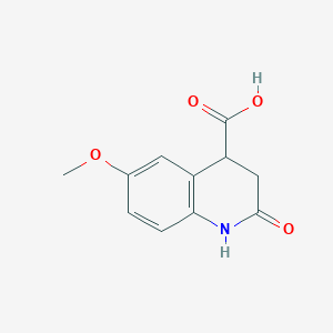 molecular formula C11H11NO4 B1453487 6-甲氧基-2-氧代-1,2,3,4-四氢喹啉-4-羧酸 CAS No. 959237-42-4